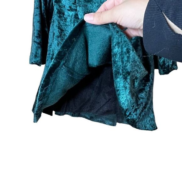 Vintage‎ Kids Essence Toddler Girl Green Velvet Dress size 3T - Picture 4 of 6